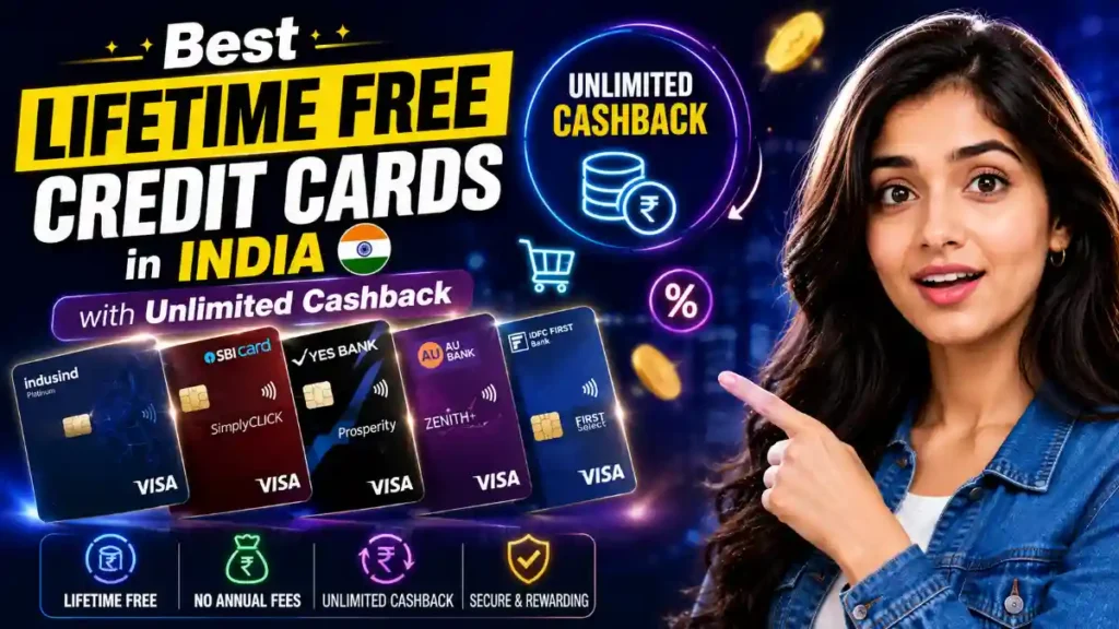 Best Lifetime Free Credit Cards in India with Unlimited Cashback