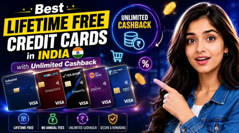 Best Lifetime Free Credit Cards in India with Unlimited Cashback