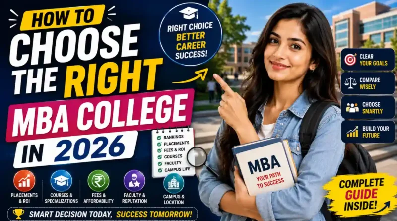 How to Choose the Right MBA College in 2026